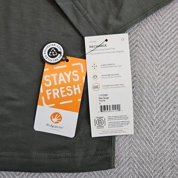 MPG Long Sleeve Base Shirt Men's Small Thyme Green Soft Moisture Wicking NWT - Picture 3 of 12